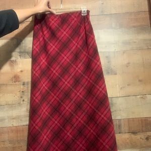 Black and Red Plaid Skirt